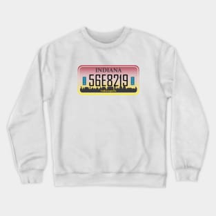 Indiana License Plate Crewneck Sweatshirt